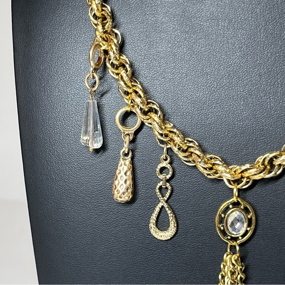 Vintage Artisan Golden Charm Necklace - Picture 3 of 8